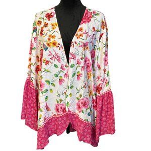 The Pioneer Woman Floral Kimono Cardigan With Flared Sleeves XXL/XXXL